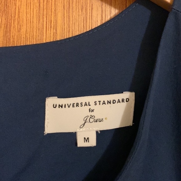 Universal Standard X J Crew Blue Dropwaist Dress - Picture 4 of 5